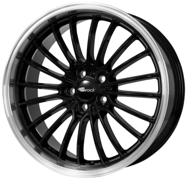Brock B24GP SGHP - Fényes fekete perem polírozott 8,5X19 5 X120 ET35 72,6