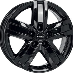 RIAL TRANSPORTER 5 Fényes fekete Gloss Black 7X17 5 X120 ET55 65,1