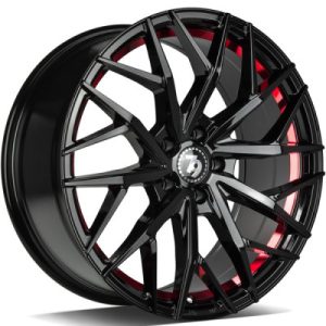 seventy9 SV-C Fényes fekete Piros belső LIP 7,5X17 5 X114,3 ET40 73,1