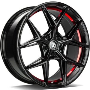 seventy9 SCF-B Fényes fekete Piros belső Lip 9X18 5 X120 ET35 72,6