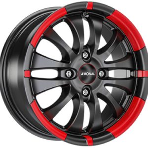 RONAL R59 Tompa fekete piros 7X16 4 X108 ET25 65,1