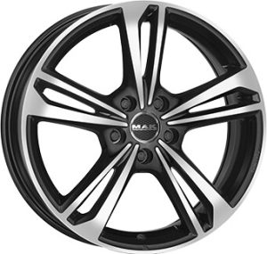 MAK EMBLEMA Fényes fekete Polírozott 8X18 5 X112 ET50 57,1