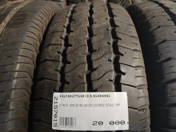 GT Radial MAXMILER PRO 215/70R15C 109/107 S Kisáruszállító | Nyári   DOT4619