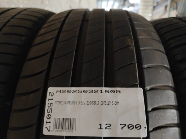 Michelin PRIMACY 3 215/50R17 91 W Személyautó | Nyári   DOT5117